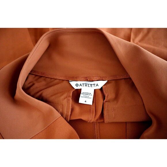 Athleta 658452-00 Women's Sz 4 Rust Brown Endless Pleated Skort - Picture 3 of 11
